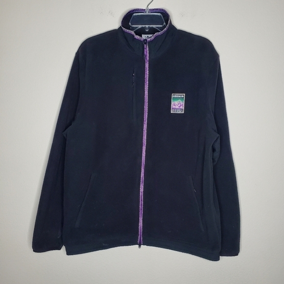 Adidas Originals Adiplore Black Graphic Logo Fleece Zip Up Jacket - Picture 4 of 8